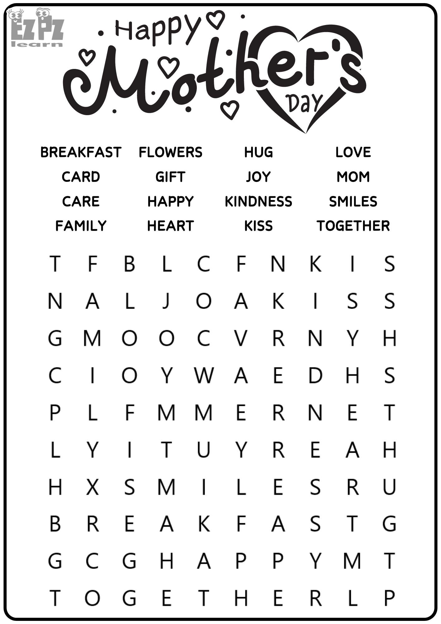 Mother's Day Word Search 16 Words PDF Download - Ezpzlearn.com mother-s-day-word-search-16-words-pdf-download-ezpzlearn-com