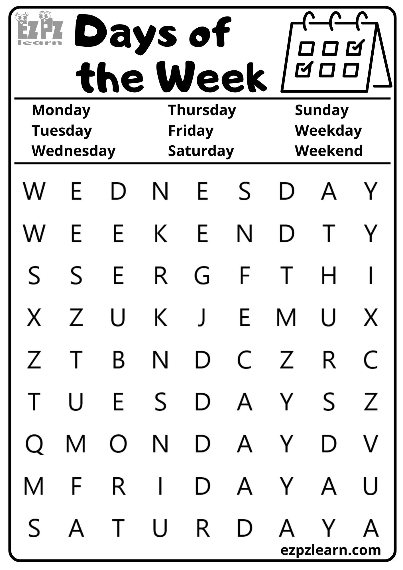 days-of-the-week-vocabulary-word-search-for-english-language-learners-free-printable-pdf-download-ezpzlearn-com